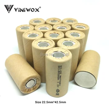 

1.2V Rechargeable Battery Cell SC 1800mAh Ni-CD For Makita Bosch Hitachi iRobot Power Tool Accumulator DIY to Subc Battery Packs