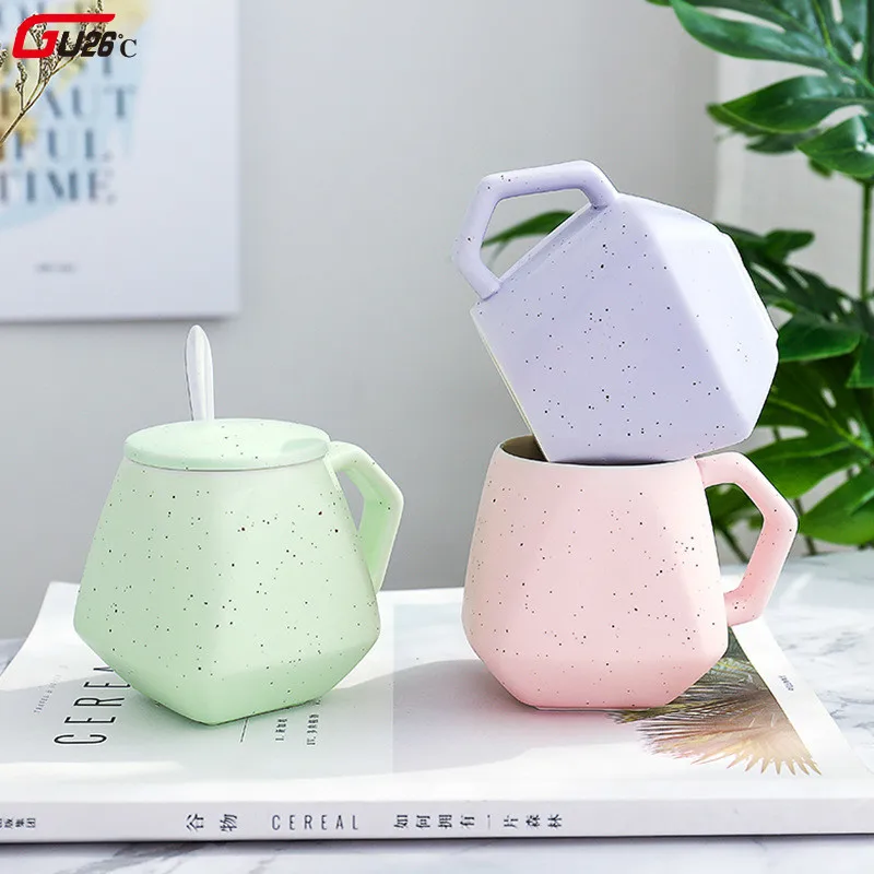 

Ceramic Coffee Mug Milk Juice Water Cup Drinkware Solid Candy Color Teacup Simple And Creative Novelty Mugs