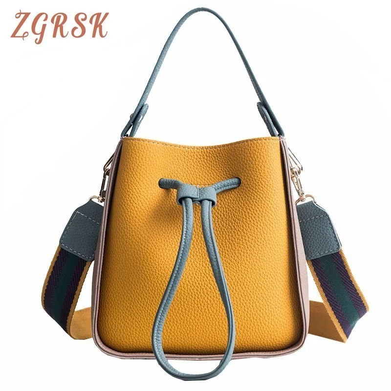 

Famous Fashion Women Messenger Bags Pu Leather Luxury Ladies Handbags Designer Bucket Crossbody Shoulder Bags For Women bolsa