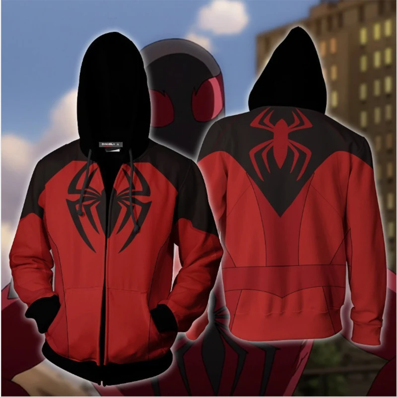 

BIANYILONG Autumn Winter 3D Print Scarlet Spider II Cosplay PS4 New Look Zip Up Hoodie Jacket clothing