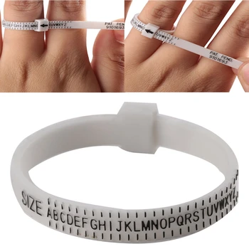 

Belt Style Plastic Bracelet Bangle Gauge Ring Sizer Jewelry Measure Wrist Size Tool UK / US Jewellery Making Tool for Jeweler