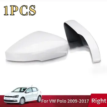 

1Pcs Right Mirror Cover For VW For Volkswagen Polo 2009-2017 Door Wing Mirror Cover Shell Cap Painted White Replacement Part