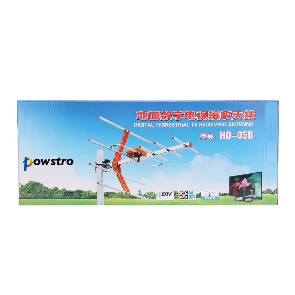 Уличная антенна POWSTRO дальность приема 470 МГц 860 HDTV с высоким коэффициентом