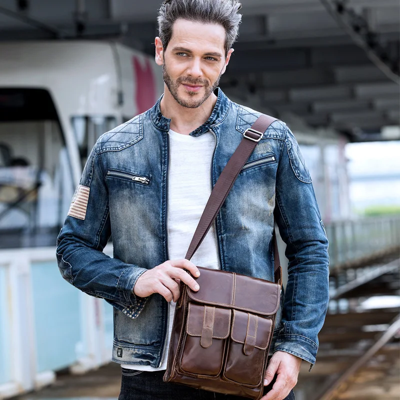 Épaule Sac Décontracté Endorphin Rétro 366 Vachette Frosted VéritableHomme Brown De Cuir 366 En Deep 366 Black Messager Haut Couche QexoBrdCW