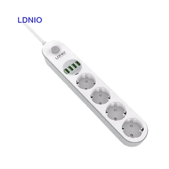 

LDNIO Power Strip EU AC Socket Switch Surge Protector 4 Outlets With USB Plug Extension Cord For Phone Digital Camera