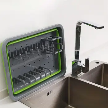 

Folding Drain Dish Rack DIY Free Combination Folding Dish Rack Creative Storage Box Storage Basket