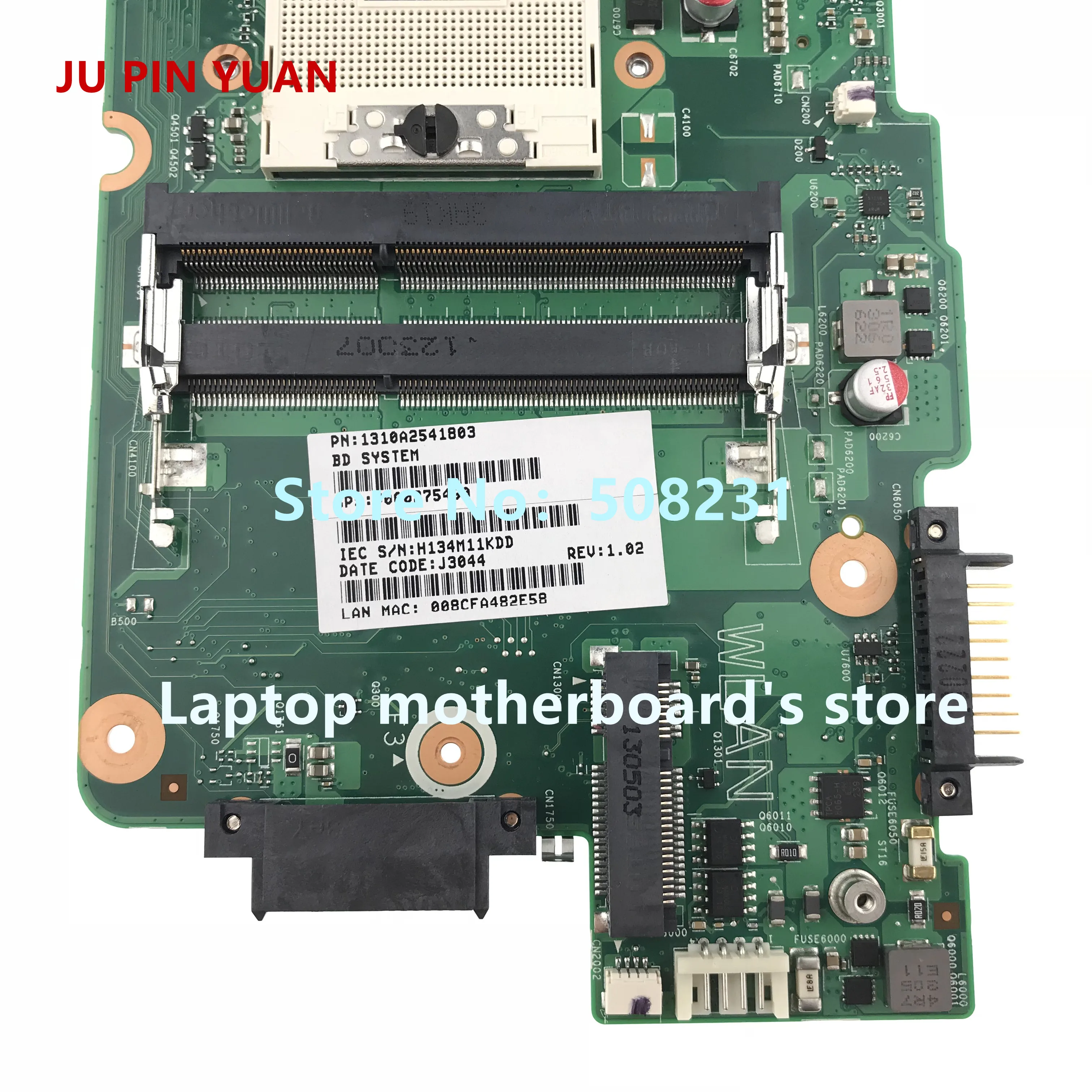 جو دبوس يوان V000275490 اللوحة لتوشيبا L855 اللوحة المحمول DK10F-6050A2541801-MB-A02 اختبار بالكامل