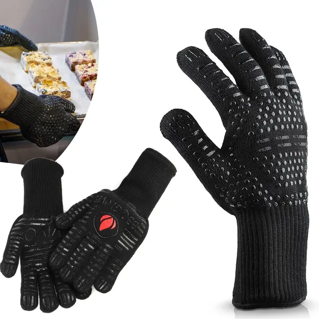 1Pair Silicone Oven Mitt Baking Glove Extreme Heat Resistant Multi