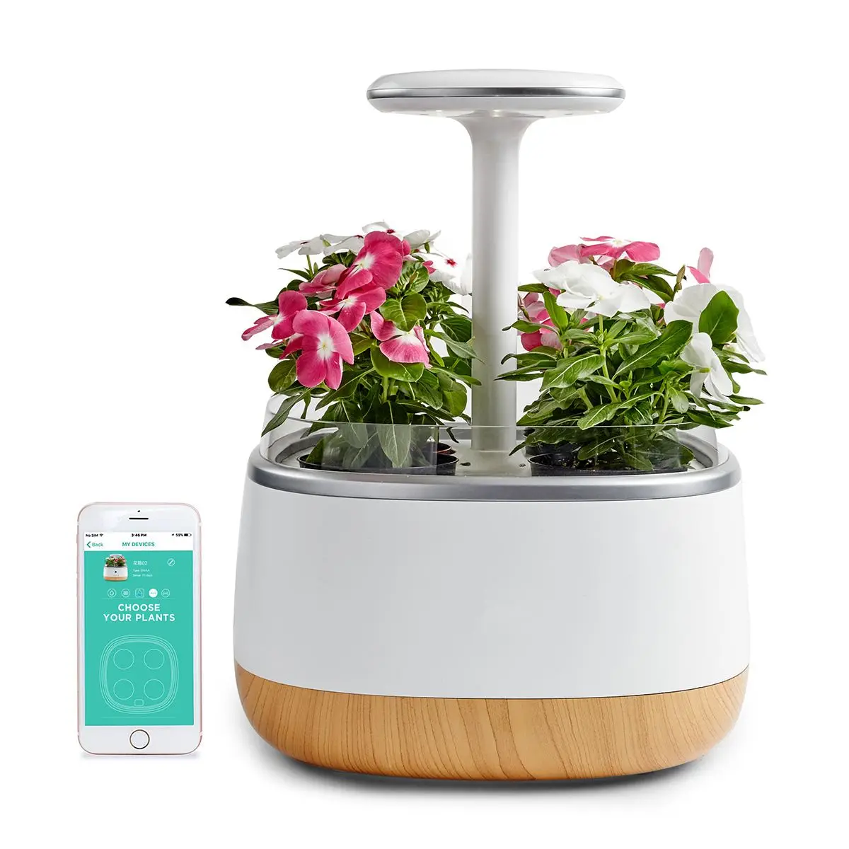 

Intelligent Flower Pot Planter Indoor Sprout LED Light With App Remote Control Smart Fresh Garden Kit