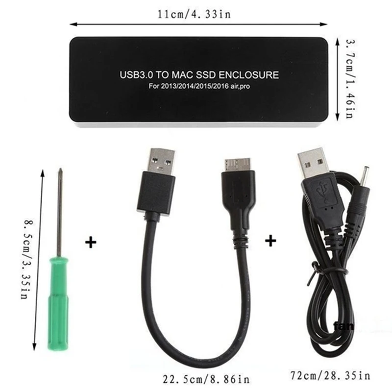  Für Apple für Macbook Air Pro Retina 2013 2014 2015/2016 Festplatte Box Usb3.0