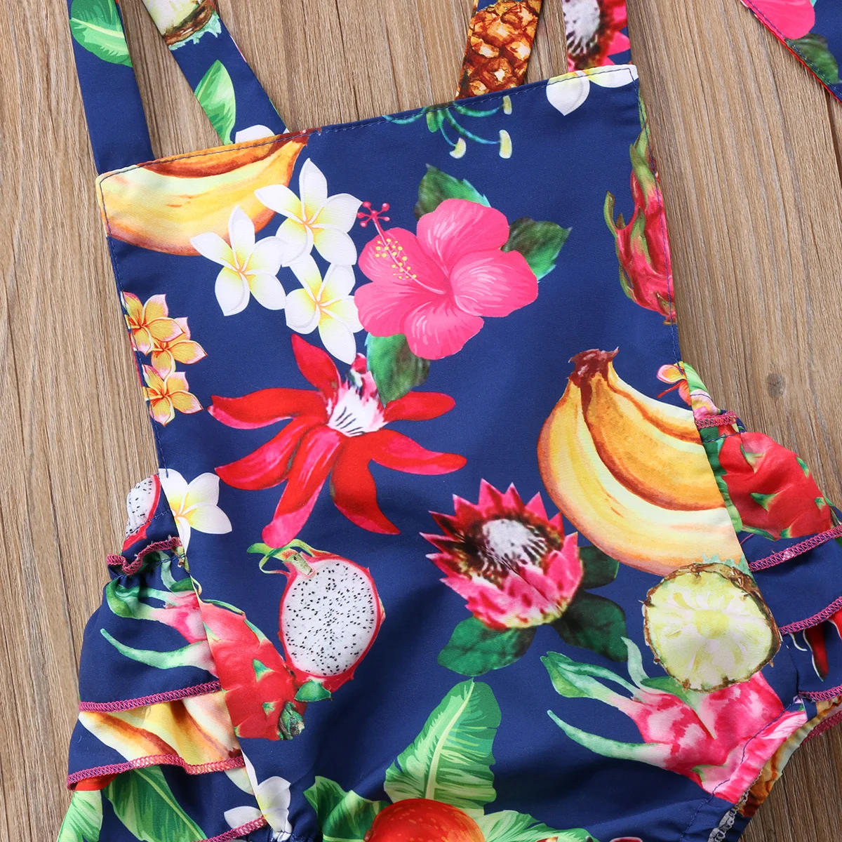 Pudcoco فتاة حللا 0-24 M الاستوائية الفاكهة الوليد طفلة الملابس زهرة بذلة رومبير وتتسابق