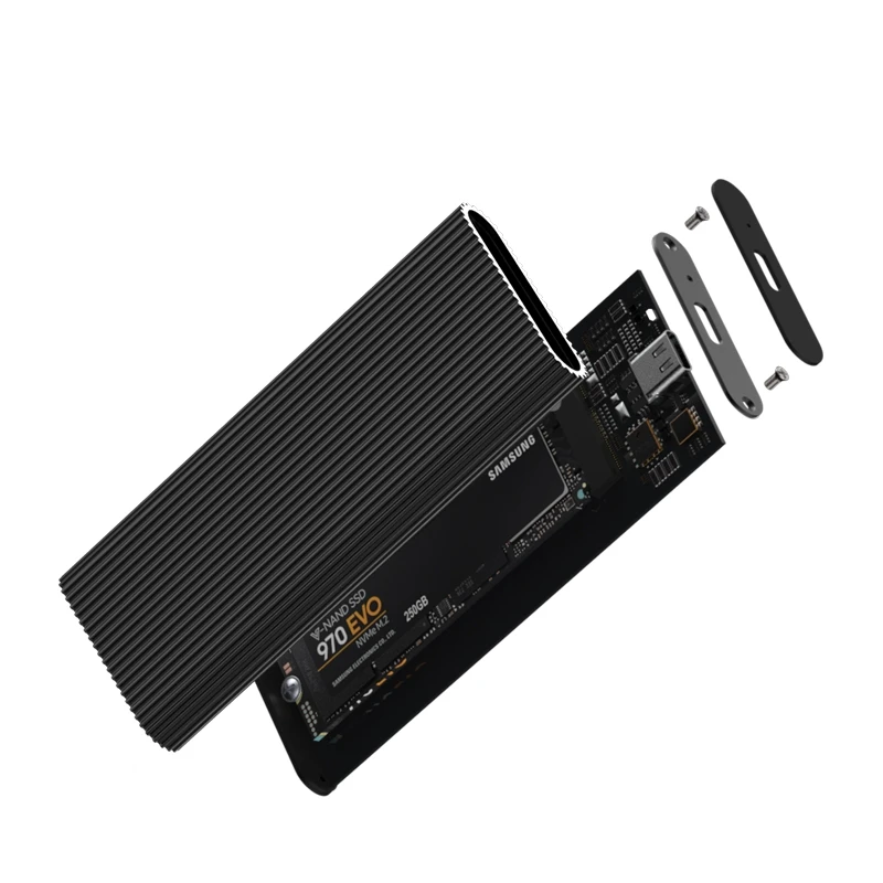  Blueendless Tragbare Ssd Gehäuse Unterstützung Pcie Nvme/Ngff M.2 M Schlüssel/B & M Schlüssel Ssd T