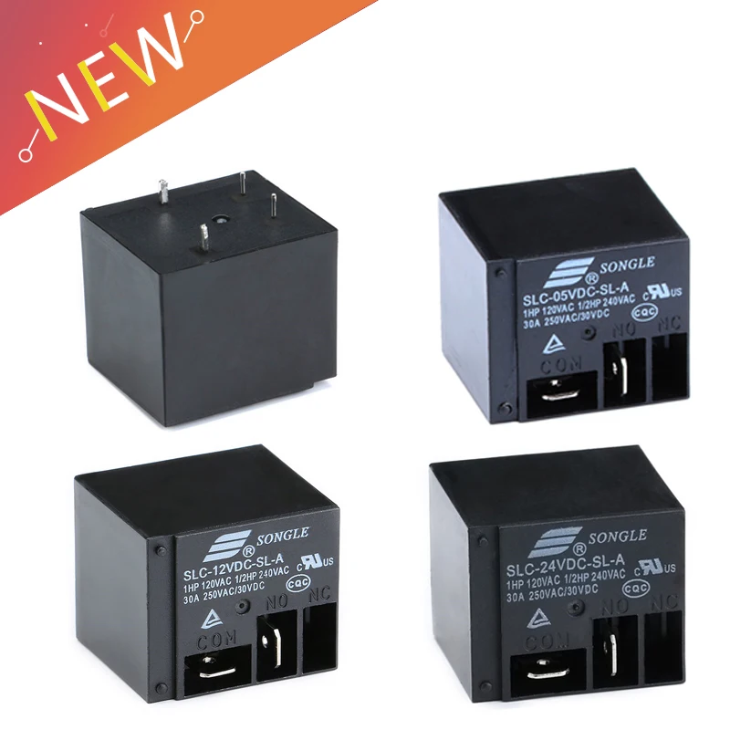 5 шт./лот реле мощности Φ 5V 12V 24 30A T91 HF2100 4PIN группа нормально открытых|Реле| |
