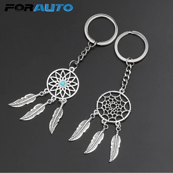 

FORAUTO Car Key Rings Alloy Key Chain Keyfob Dream Catch Christian Pendant Auto Keyring Keychains Car-styling Auto Accessories