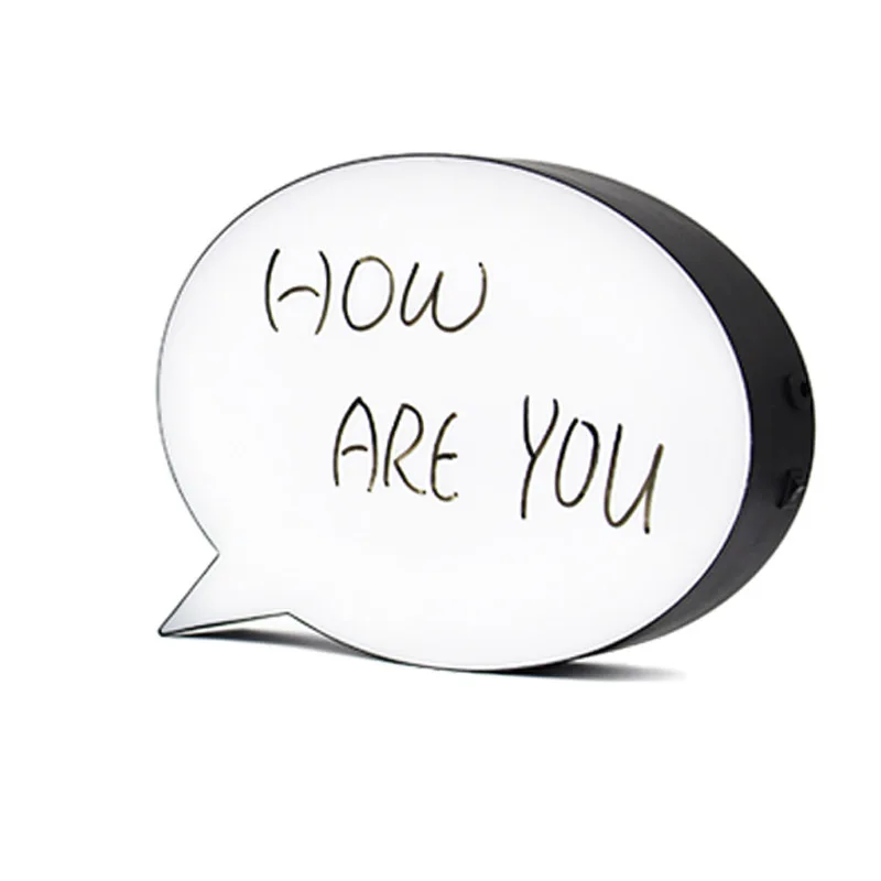 

LED Combination Light Box Night Lamp DIY Handwritten Q456 Plate Night Light USB PORT Powered Cinema Lightbox Desktop Decoration