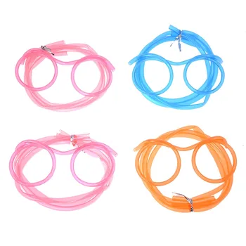 

4x Novelty Glasses Design Drinking Straw Funny Party Birthday