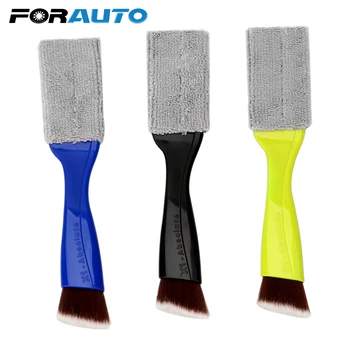 

FORAUTO Double Side Car Cleaning Brush Dusting Remove For Air Conditioning Panel Gap Car Meter Detailing Cleaner Auto Wash Tools