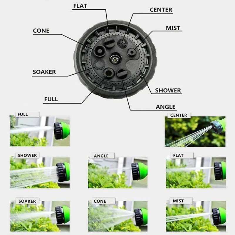 Горячая 25Ft-200Ft расширяемый садовый шланг волшебный гибкий шланг для воды ЕС шланги для полива трубы с распылителем, автомойка