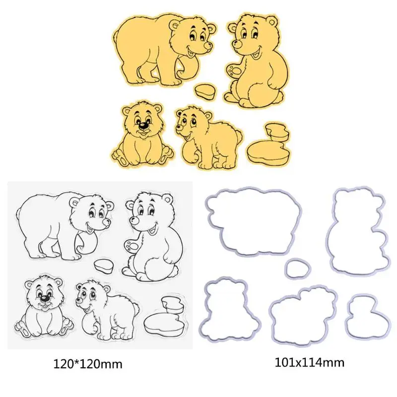 

Squirrel Animal Clear Silicone Stamps Cutting Dies for DIY Scrapbooking Dies Cut Embossing Template Card Making Stamps Sheet
