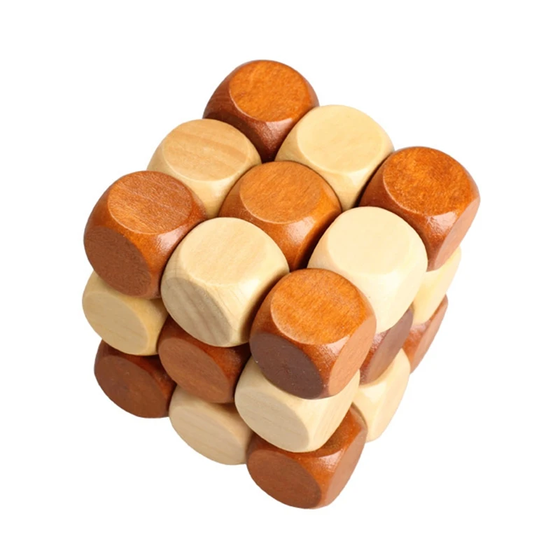 Dragon Tail Style Rubber Wood Adult Children Intelligence Puzzle Lock Toy     YJS Dropship