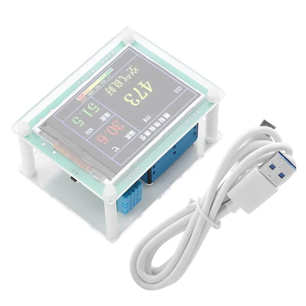 

2.8 Inch USB Digital TFT Display PM2.5 Formaldehyde Humidity Air Quality Detector Monitor High Quality