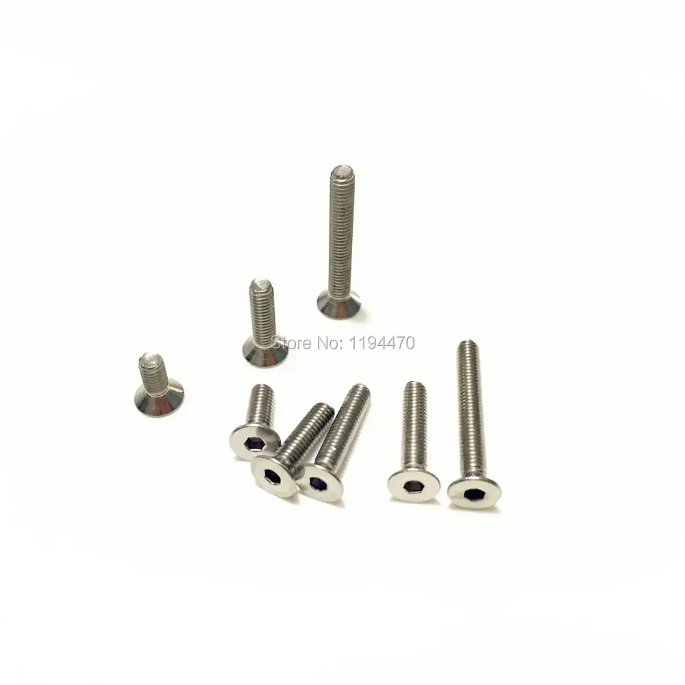 400 шт. M3x8mm M3 * 8 DIN7991 Метрическая резьба 304 нержавеющая сталь плоская потайная