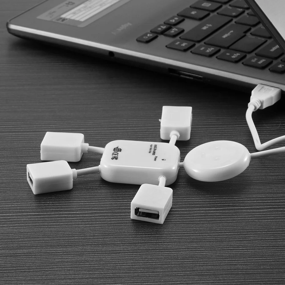 4 Порты и разъёмы USB 2,0 High Speed Hub Кукла человек дизайн USB хаб для портативных ПК белый для подключения USB мыши жесткий разъем для приводов и играть