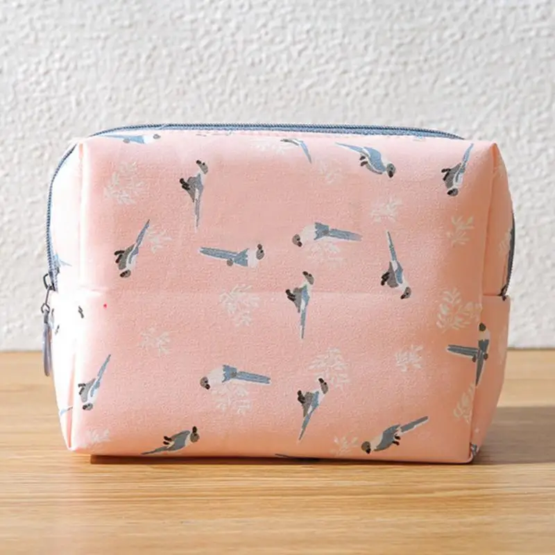 

Portable Floral Cosmetic Bags for Women Travel Toiletry small item Organizer makeup Storage bag Bathroom Compact Make Up Bag#127