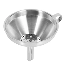 AAAJ-Кухонная Воронка из нержавеющей стали со съемным фильтром для транспортировки жидкостей и жидкости, добавления ингредиентов в джемы и мармал
