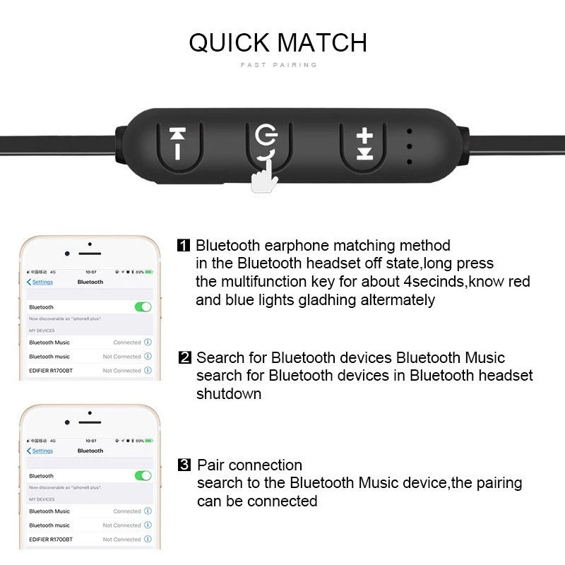 XT-11, Bluetooth наушники, спортивные беспроводные наушники, Bluetooth гарнитура, наушники с микрофоном для huawei, Xiaomi, samsung