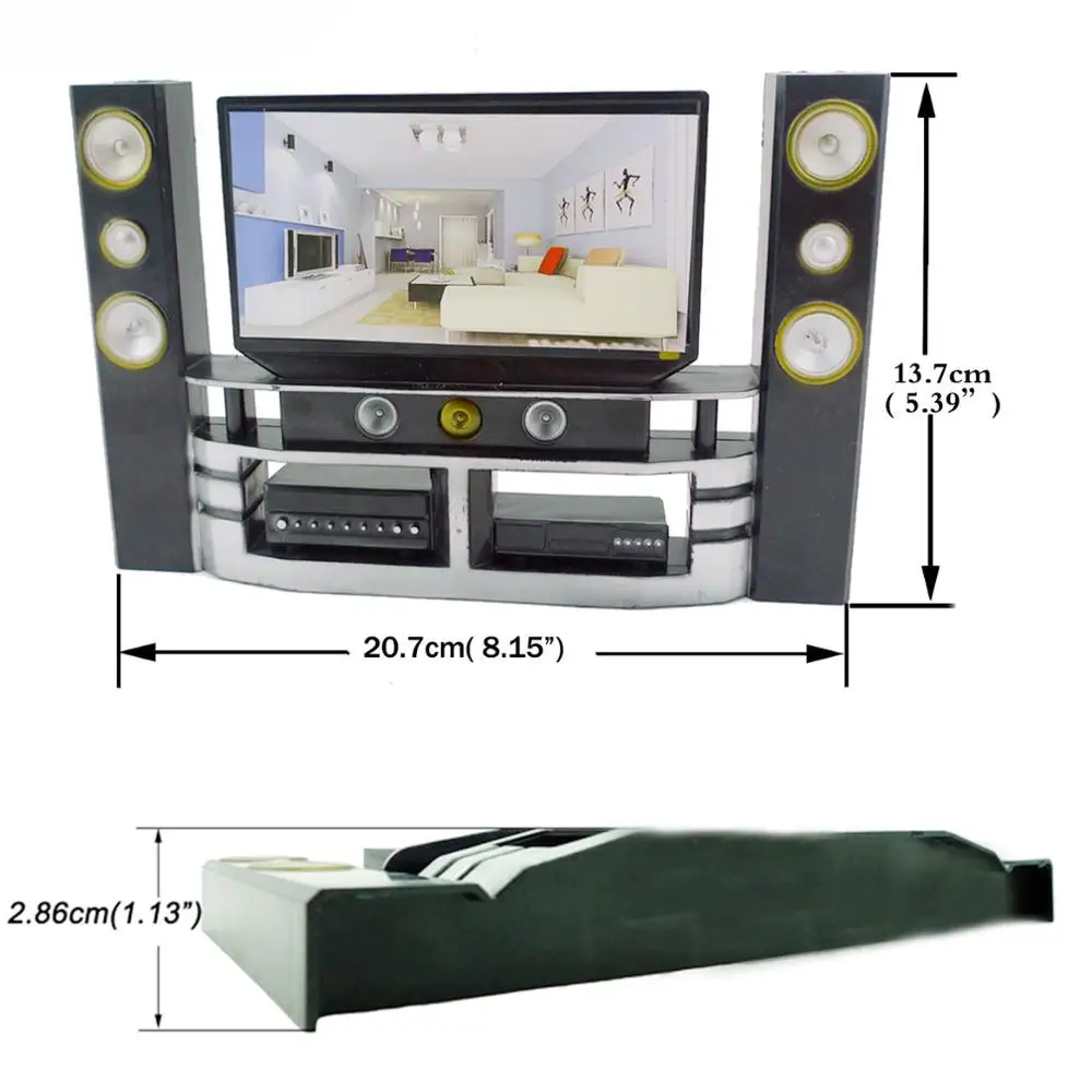 ТВ DVD Hi Fi шкаф в масштабе 1:6 спальня гостиная домашняя техника аксессуары для
