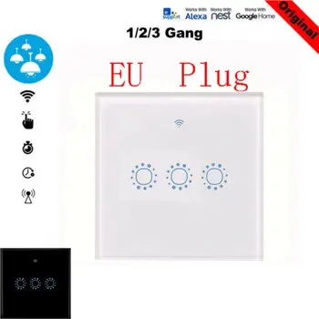 

1/2/3 Gang Smart Home WiFi Touch Light Wall Switch Panel For Remote Control APP Smart Remote Control