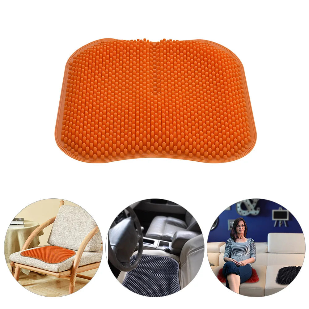 

Silica Gel Car Seat Cushion Non Slip Chair Pad for Office Truck Home Breathable Silicone Massage Seat Cover 16.5 inch Styling