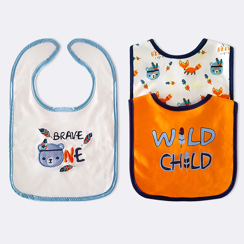 

2019 3PCS/LOT 0-6Months Baby Bibs Babador Infant Baby Accessories Roupas de bebe Baby Boy Girl Bib Cotton Cartoon
