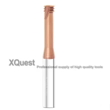 XQuest HRC60 однотонные с карбидовой нитью мельницы и резьбой UNC 1-64 2-56 3-48 4-40 5-40 6-32 8-32, 10-24 ЧПУ единого резьбонарезной Фрезер 1/4 3/8