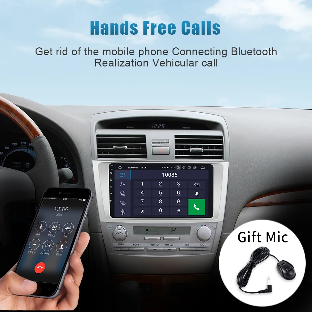 Автомагнитола Dasaita 9 &quot Android 0 GPS навигация для Toyota Camry 2007 2008 2009 2010