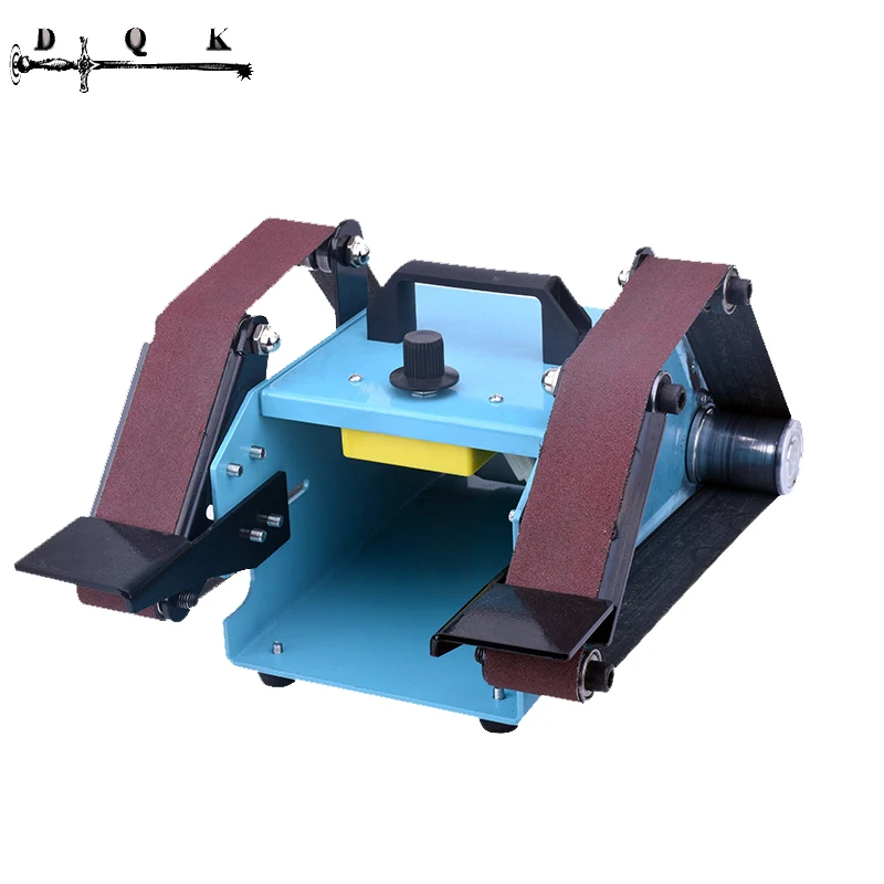 Multi function desktop double axis Abrasive belt machine polishing