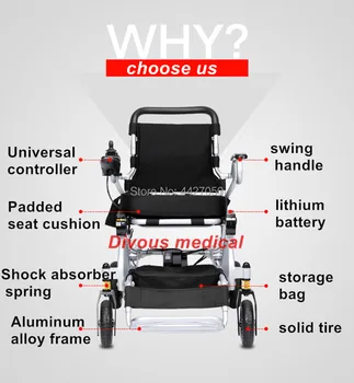 

2019 Free shipping disabled electric power wheelchair N/W:19.8KG