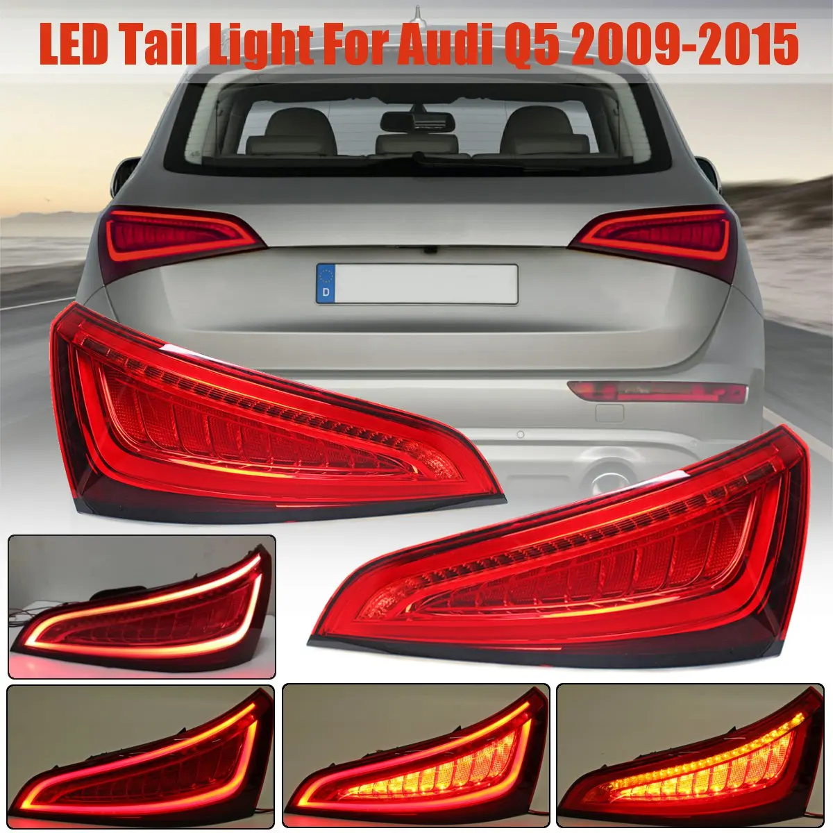 For Audi Q5 2009 2015 LED Tail Lamp Car Styling Taillight Tail Lights