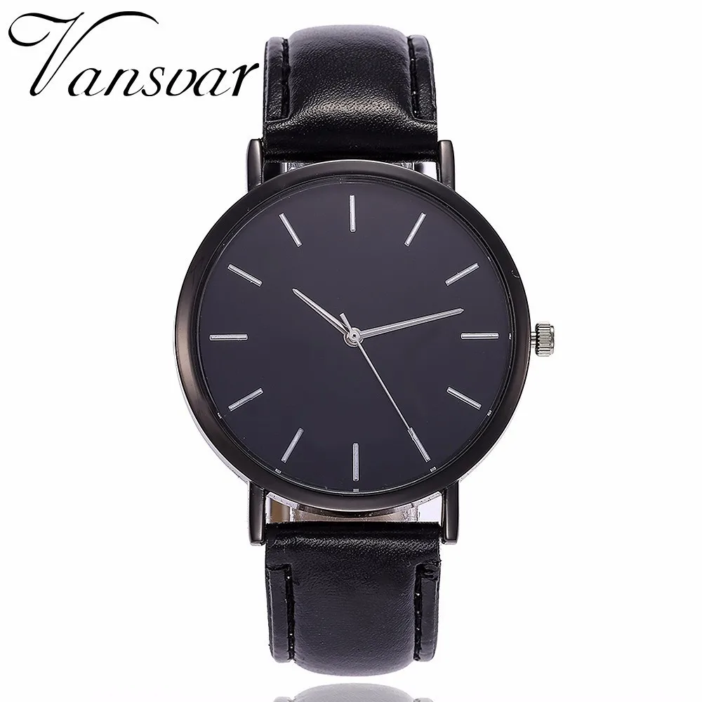 

Vansvar Brand Fashion Women Simple Dial Watches Casual Leather Quartz Wrist Watches Clock Reloj Mujer Dropshipping