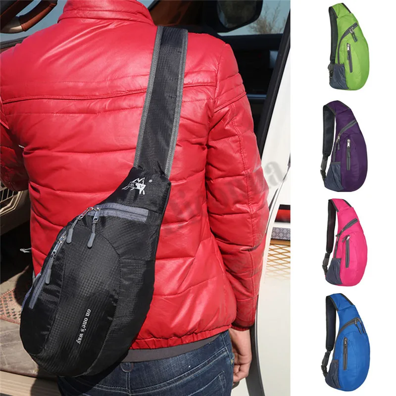 

Men Chest Bag Pack Travel Sport Shoulder Sling Backpack Cross Body Outdoor Hiking