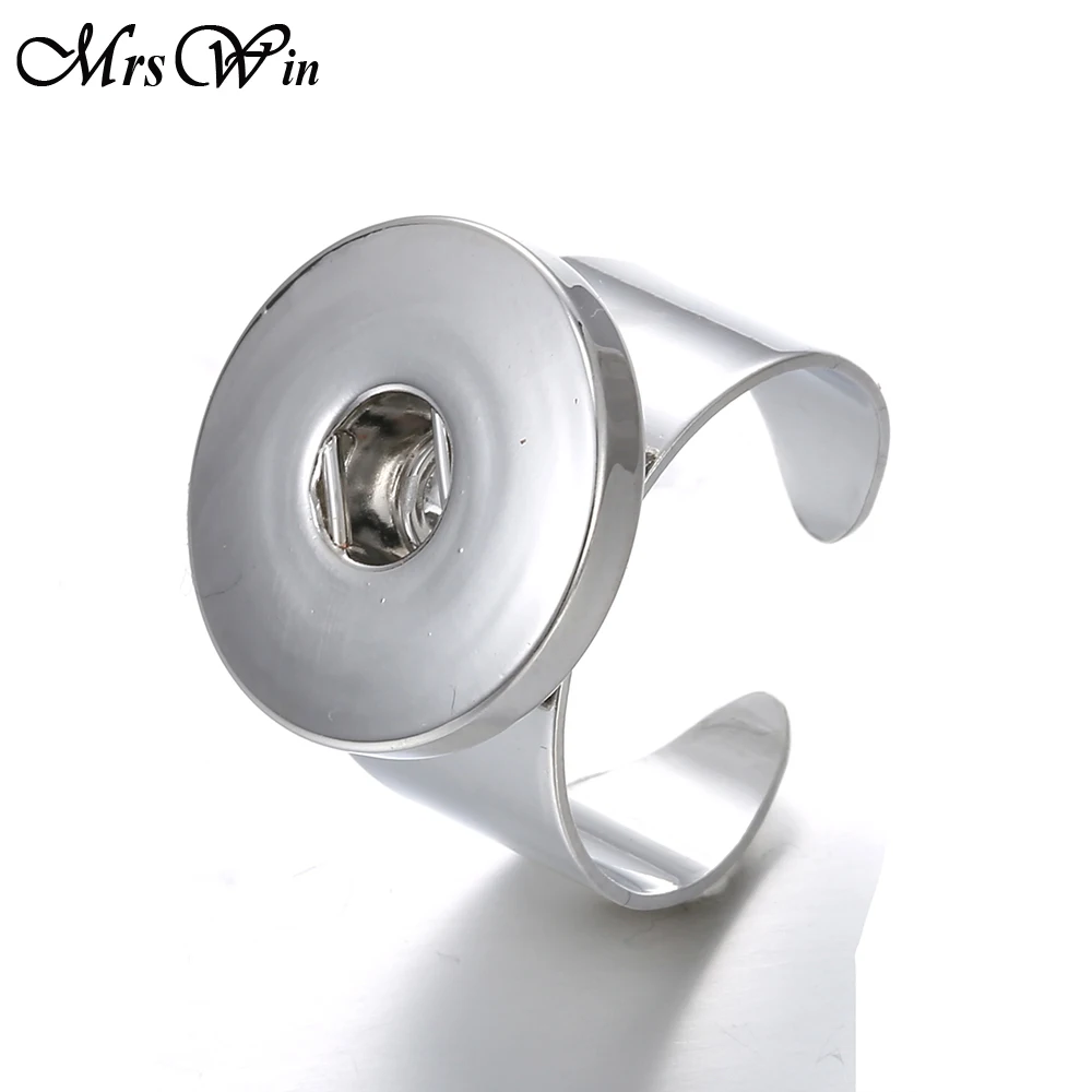 

New Snap Jewelry Metal 18mm Snap Button Ring DIY Party Ring Interchangeable Rings For Women Men Rings