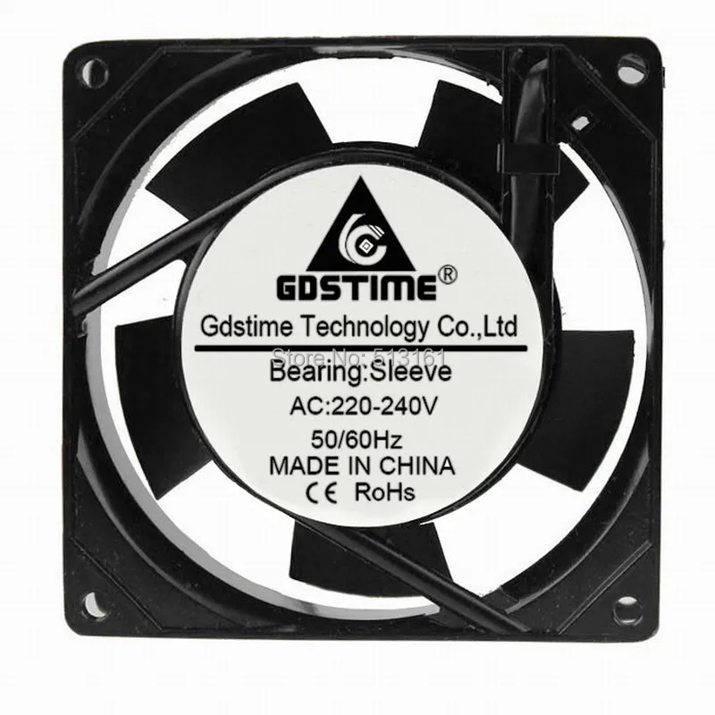 

1pcs Gdstime 90mm 9cm AC 220V 240V Cooling Fan Ventilator Fan 92mm x 92mm x 25mm Sleeve Bearing Axial Fans