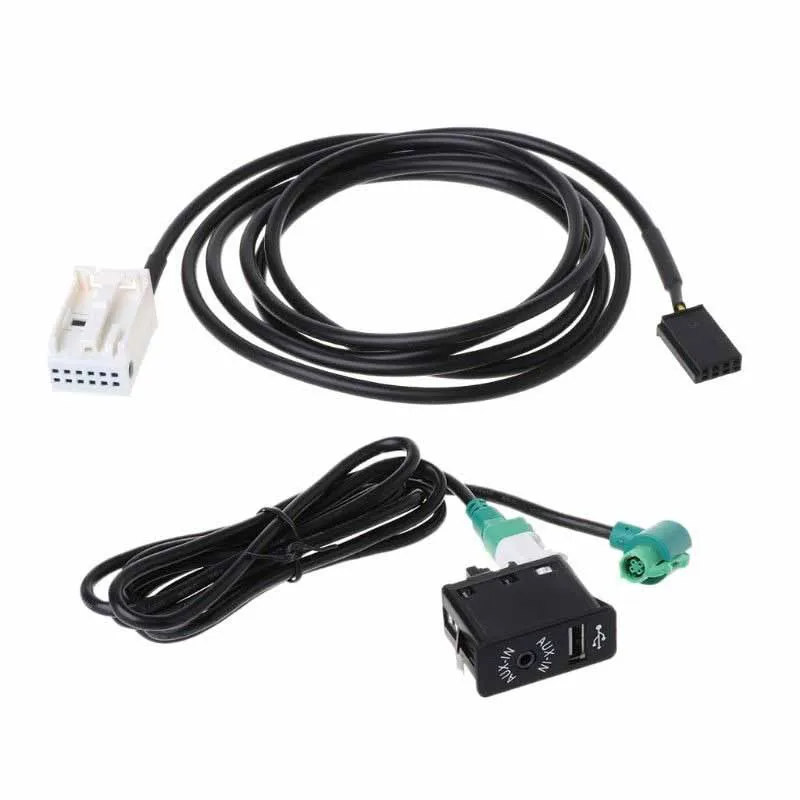 

Aux In Switch USB Wire Harness Cable Adapter Plug For BMW E91 E88 F10 F01 X6E72