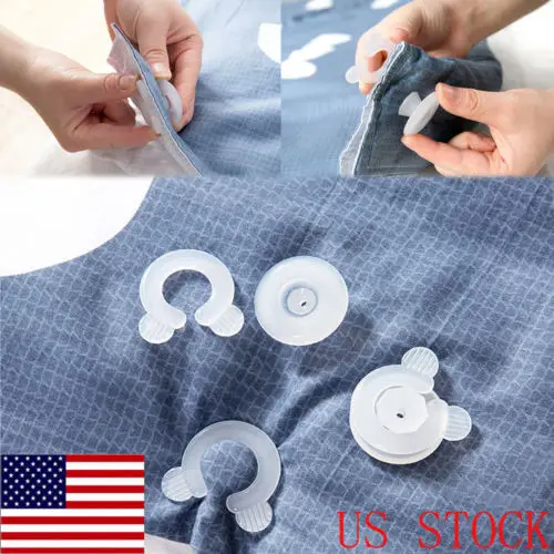 

8pcs Bed Duvet Covers Sheet Holder Snap Fix Clip Clamp Fastener Quilt Gripper