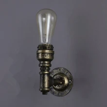 Винтажный промышленный деревенский кран Стиль Настенный светильник стена водопровода штекеры патрона лампы