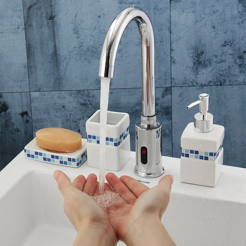  Electronic Automatic Sensor Control Infrared Kitchen Water Faucet Bathroom Modern Sink Tap Basin Se - 33013264111