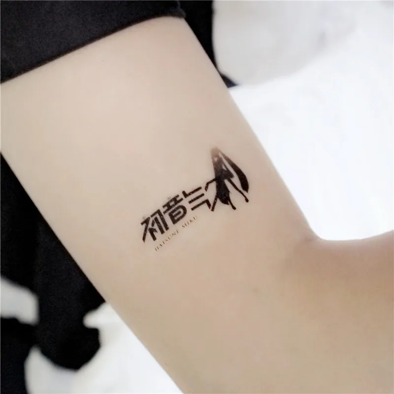 

Hatsune Miku Cosplay Anime Cartoon Logo Props Waterproof Animation Cartoon Logo Temporary Tatoo Tattoo Stickers XR016