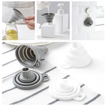 Портативные мини силиконовые складывающиеся воронки, складные телескопические воронки, воронки для кухни, кухонные инструменты Cozinha, аксессуары, гаджеты