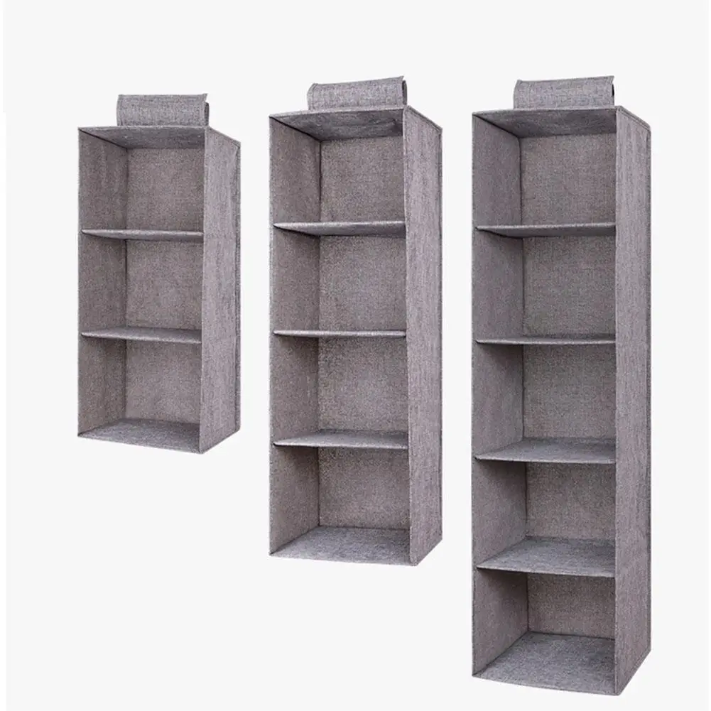 2pcs 5 Layer Shelves Hanging Wardrobe Shoe Garment Organiser